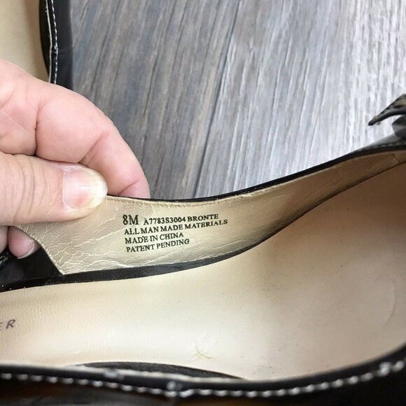 Etienne Aigner Womens Bronte Black Bow Slingback Heels Round Toe Size 8M - Picture 10 of 10